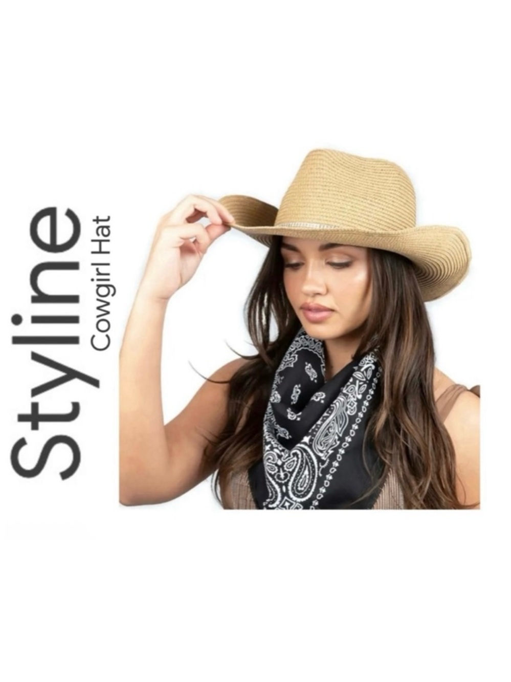 NWT STYLINE Tan Cowboy/ Cowgirl Hat